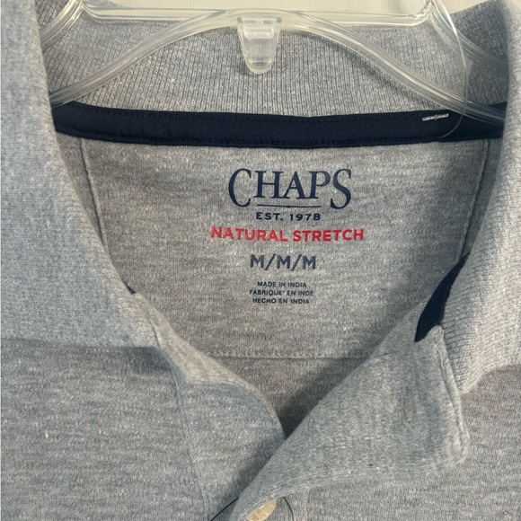 Chaps Gray Polo Shirt Size Medium NWT - Picture 3 of 6